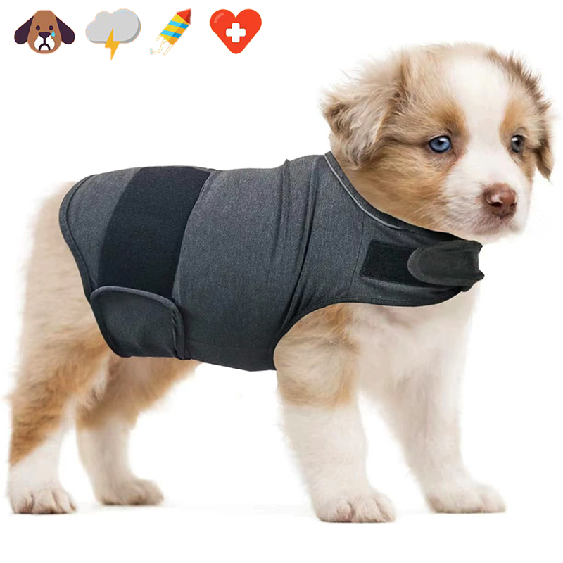 Dog Anxiety Vest - 犬用不安軽減ベスト 通気性のあるストレス解消ジャケット 雷対策機能付き 安心ベストでペットを落ち着かせます