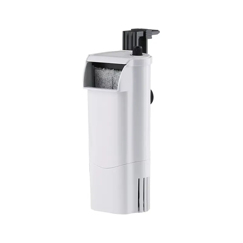 Fish Tank Filter Pump - 3-in-1長方形プラスチック製水槽用フィルターポンプ（水槽、ミニカメ水槽用）低水位滝フィルター