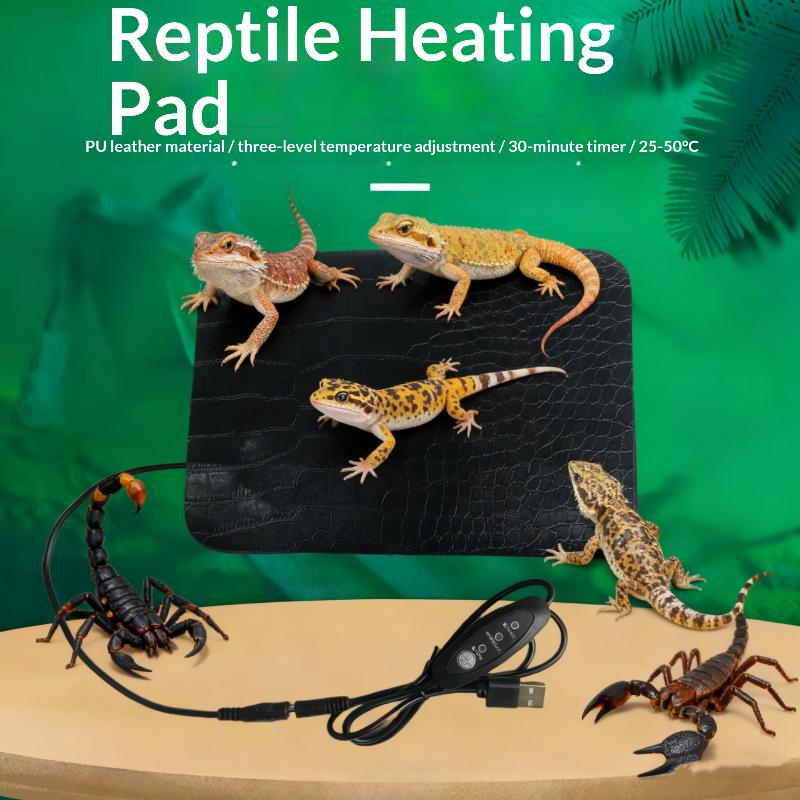 カメやトカゲ用の防水爬虫類ヒートマット - 温度調節可能、傷 - Reptile Heating Mat のレビューと価格