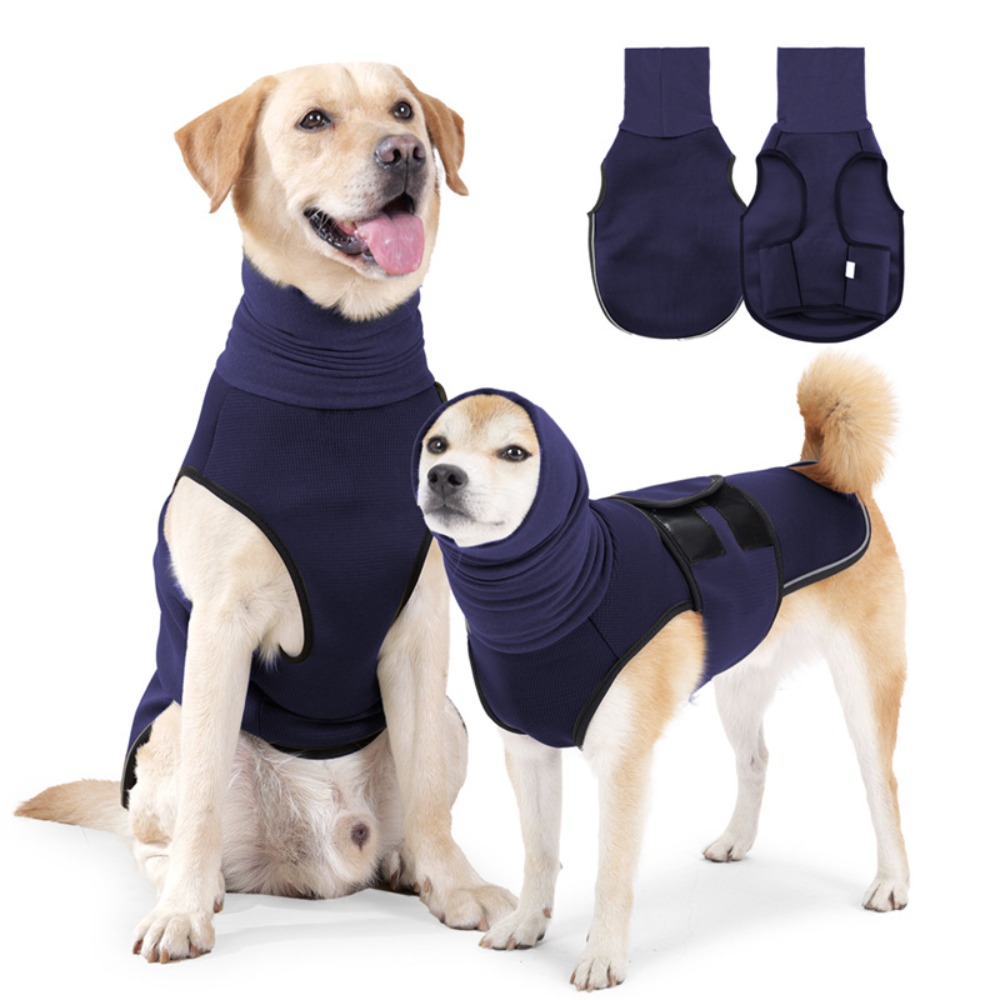ノイズプルーフ犬用カームダウンフーディー反射材入り通気性ペッ - Dog Anxiety Vest のレビューと価格