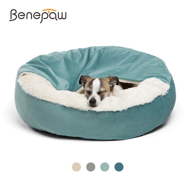 Benepaw 整形外科犬ベッド フード付きブランケット付き - Calming Dog Bed のレビューと価格