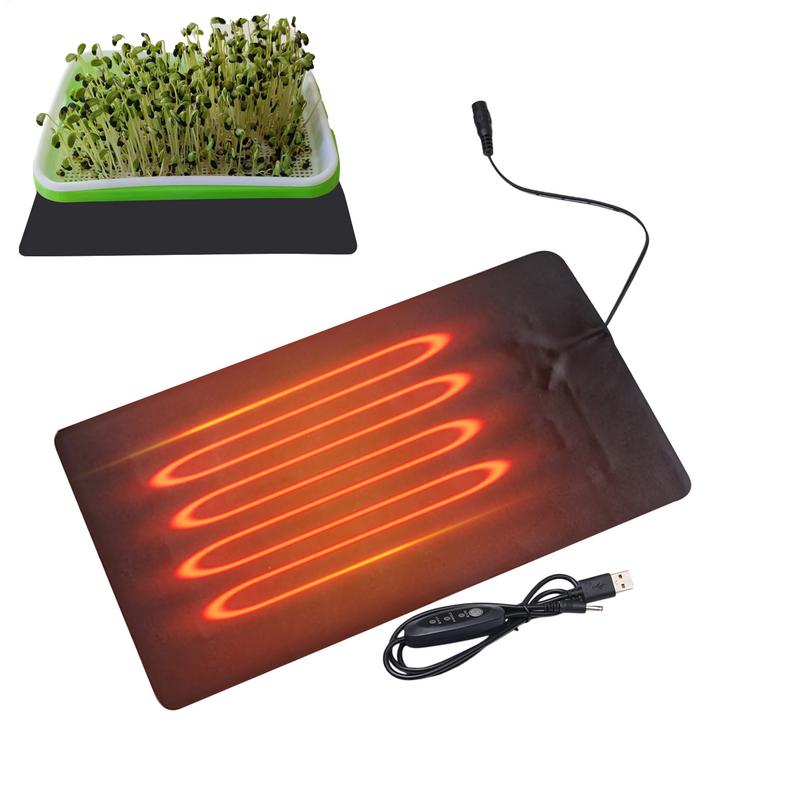 植物保温マット PVCレザー製 室内用USB給電式 水耕栽培 - Reptile Heating Mat のレビューと価格