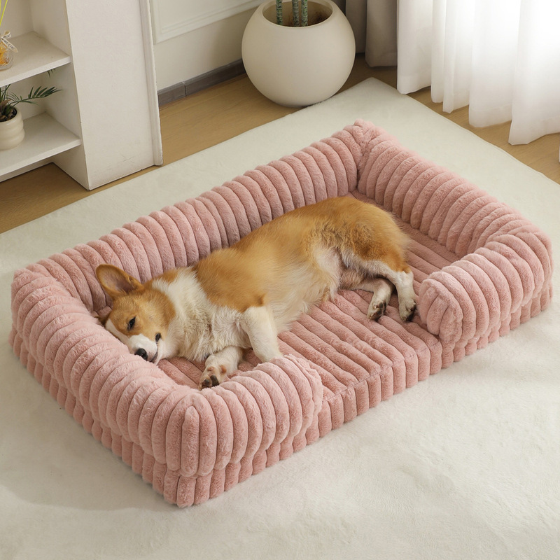 大型犬用ベッド 暖かい冬用ペットマット ふかふかの猫用クッシ - Calming Dog Bed のレビューと価格