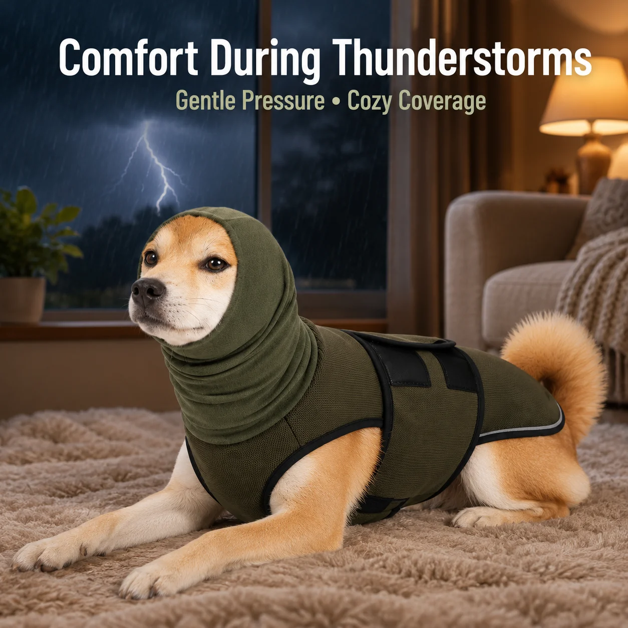 調節可能な犬用落ち着きシャツ、柔らかく伸縮性のある不安解消ベ - Dog Anxiety Vest のレビューと価格