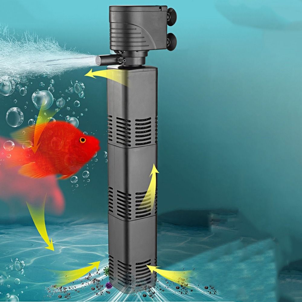 プラスチック製3in1水槽フィルター濾過装置4/6/12/2 - Fish Tank Filter Pump のレビューと価格