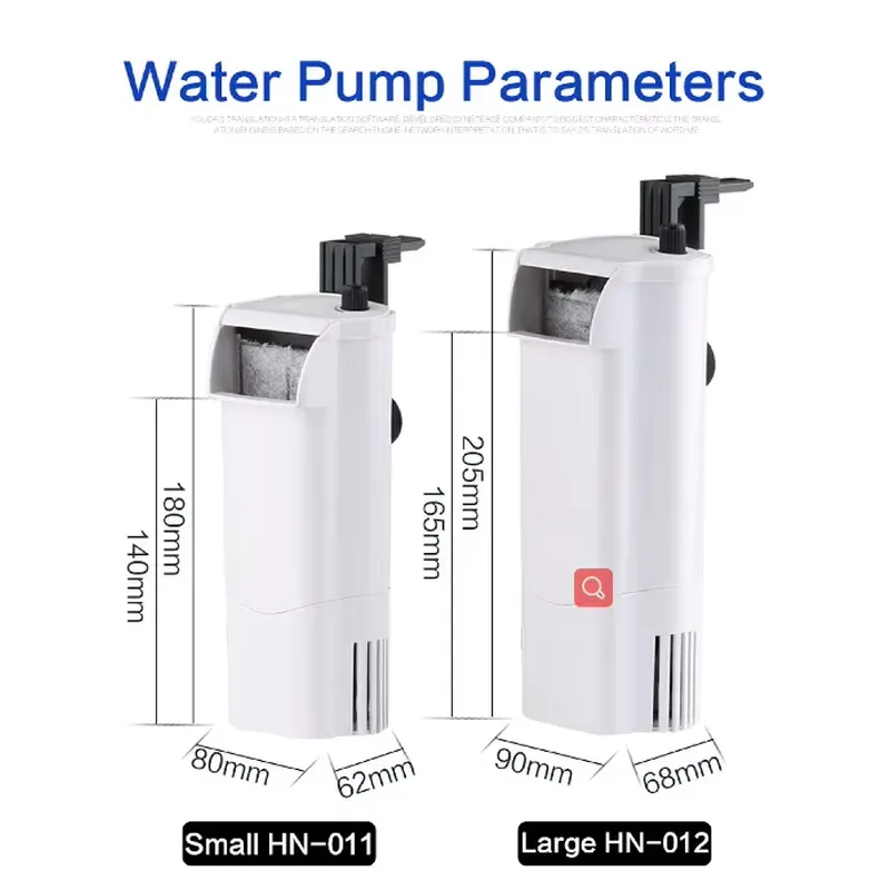 3-in-1長方形プラスチック製水槽用フィルターポンプ（水槽 - Fish Tank Filter Pump のレビューと価格