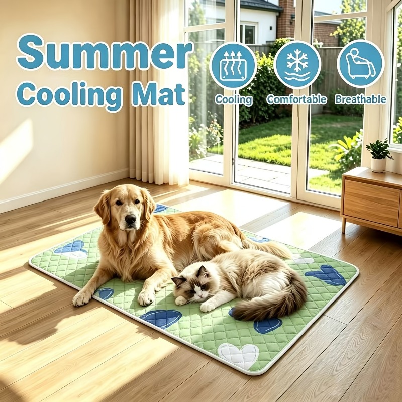 ペット用アイスクールアップグレード特大冷却ドッグマット、冷却 - Calming Dog Bed のレビューと価格