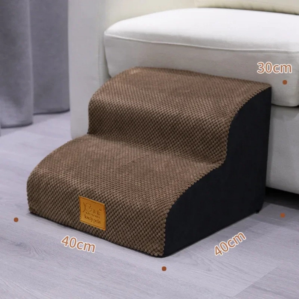 小型犬と中型犬と猫用のペット用階段 4 層の簡単にアクセスで - Calming Dog Bed のレビューと価格