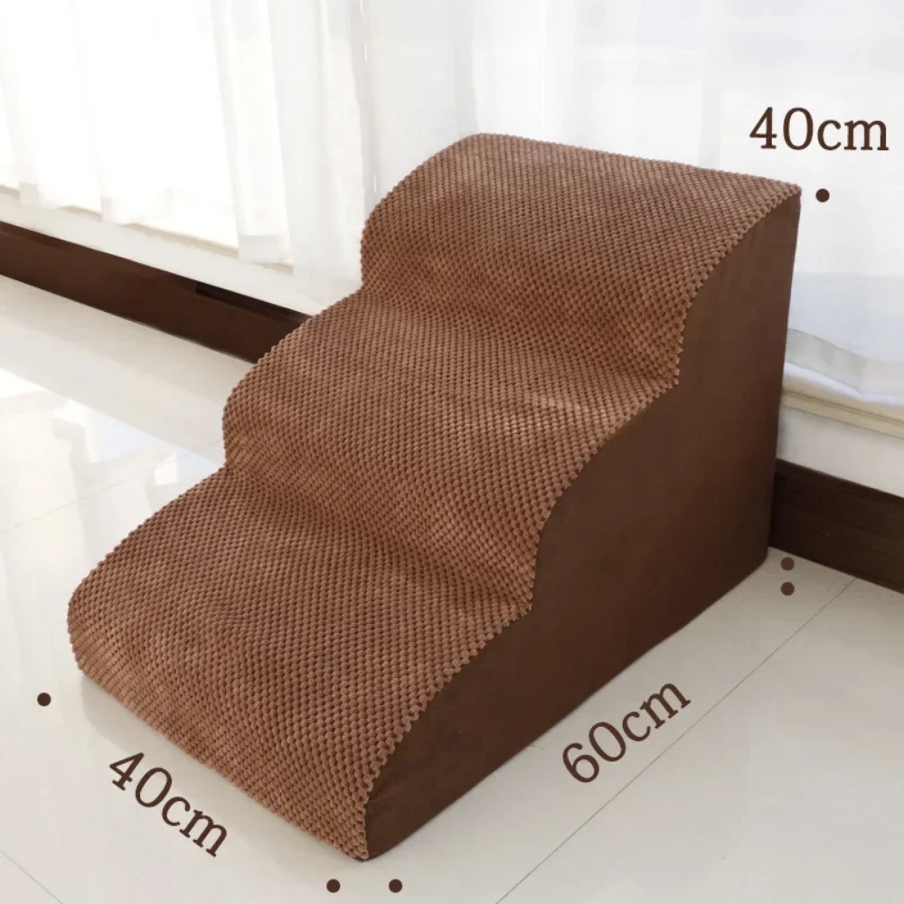 小型犬と中型犬と猫用のペット用階段 4 層の簡単にアクセスで - Calming Dog Bed のレビューと価格