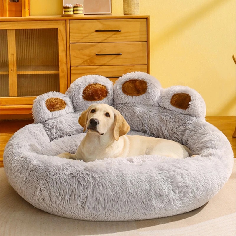 大型の柔らかいぬいぐるみペットクッションベッド、小型犬、猫、 - Calming Dog Bed のレビューと価格
